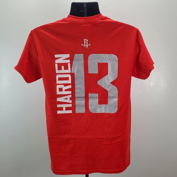 Majestic Other - NBA Houston Rockets Basketball James Harden Tee Shirt Jersey Small Red